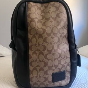 Coach Signature Brown and Black Men's Backpack
